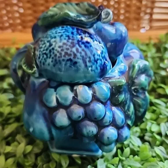 Vintage Inarco Indigo Blue Lidded Preserves Jar - Picture 5 of 17